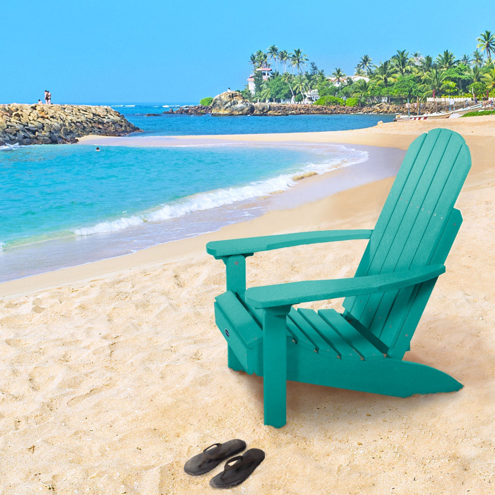 Adirondack Chair made from long lasting recycled plastic on the beach furniture