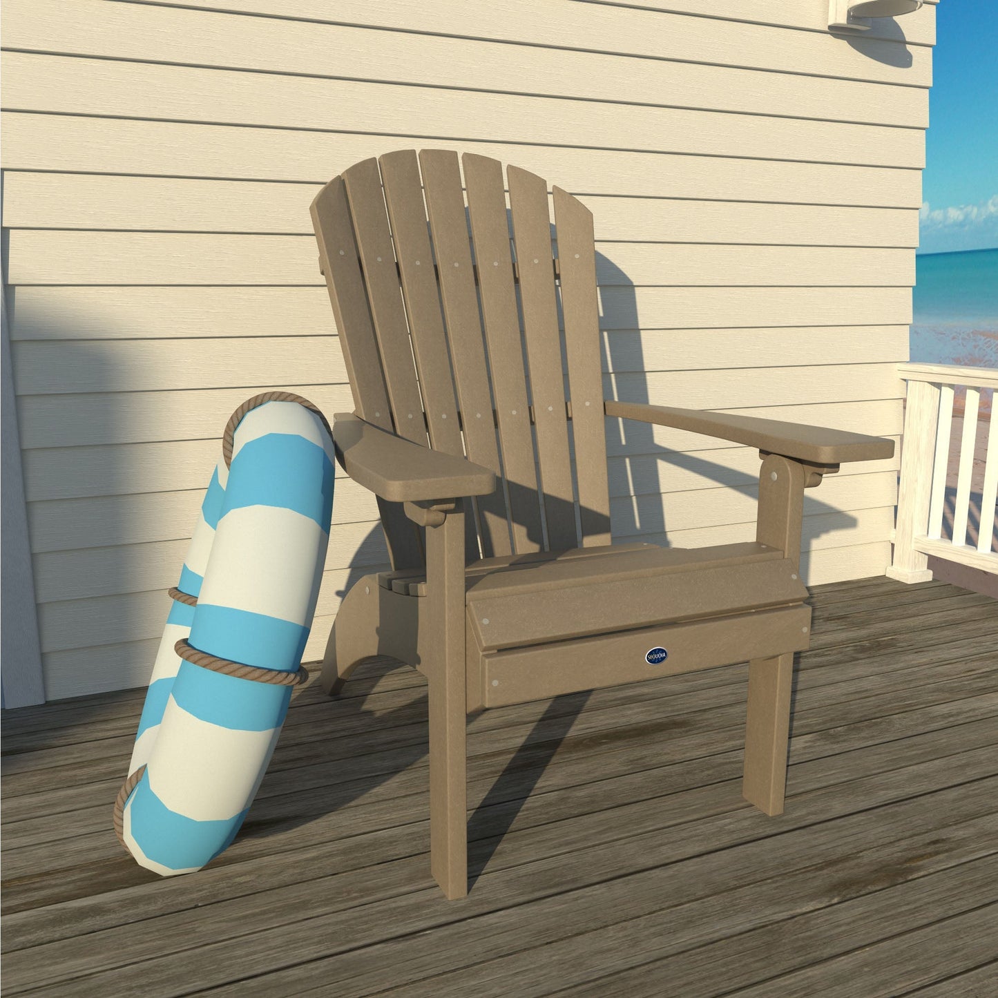 Sunrise Coast Waterfall Comfort Height Adirondack Chair